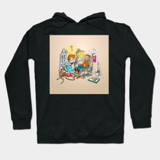 How to clean your teeth. Dentist cartoon. Hoodie